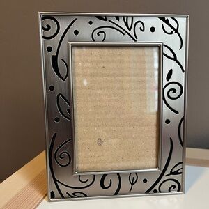 Brushed Silver and Black picture Frame